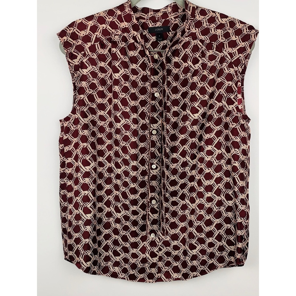 J. Crew Size 8 Button Down Sleeveless Blouse